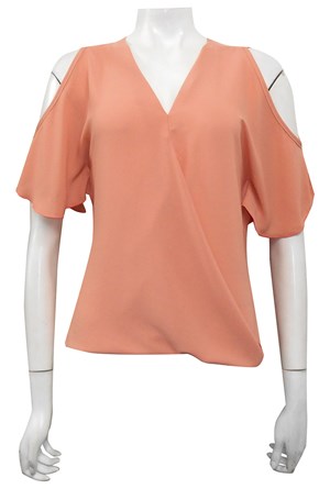 MUTED CLAY - Robyn cross front blouse